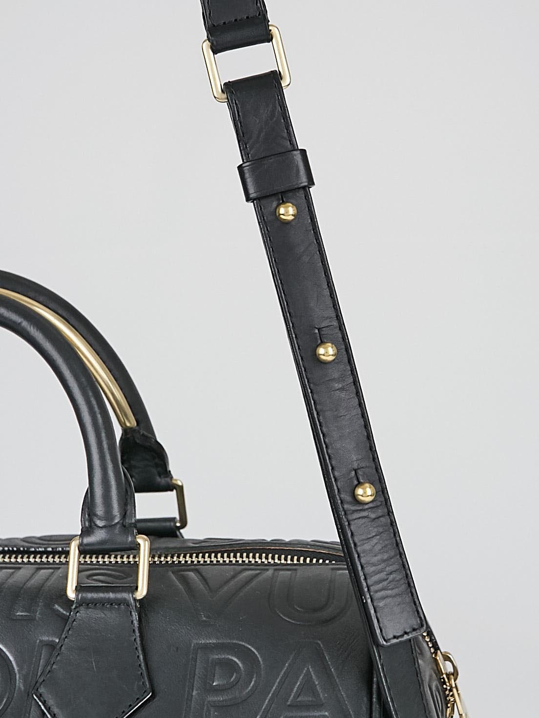 Louis Vuitton Limited Edition Black Embossed Leather Speedy Cube 30 Bag -  Yoogi's Closet