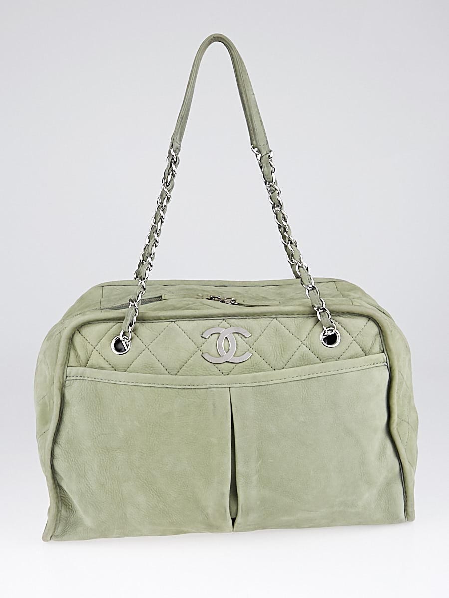 Chanel Green Leather Natural Beauty Large Camera Bag - Yoogi's Closet
