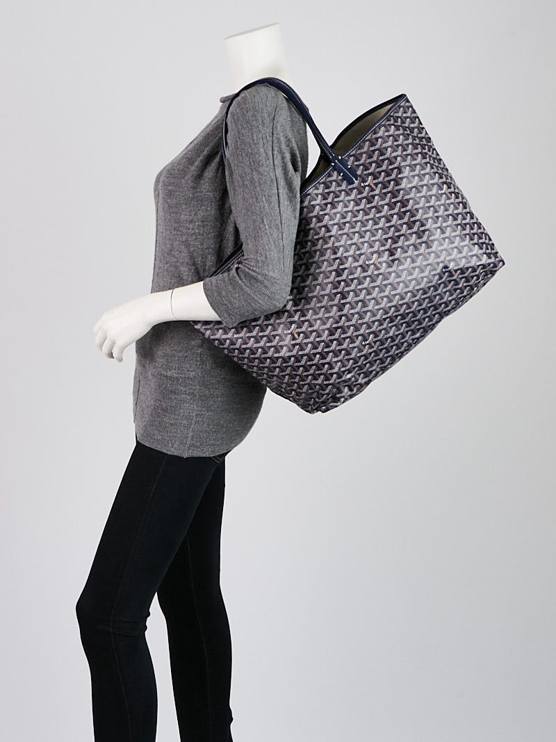 Goyard Blue Coated Canvas St. Louis GM Tote Bag - Yoogi's Closet