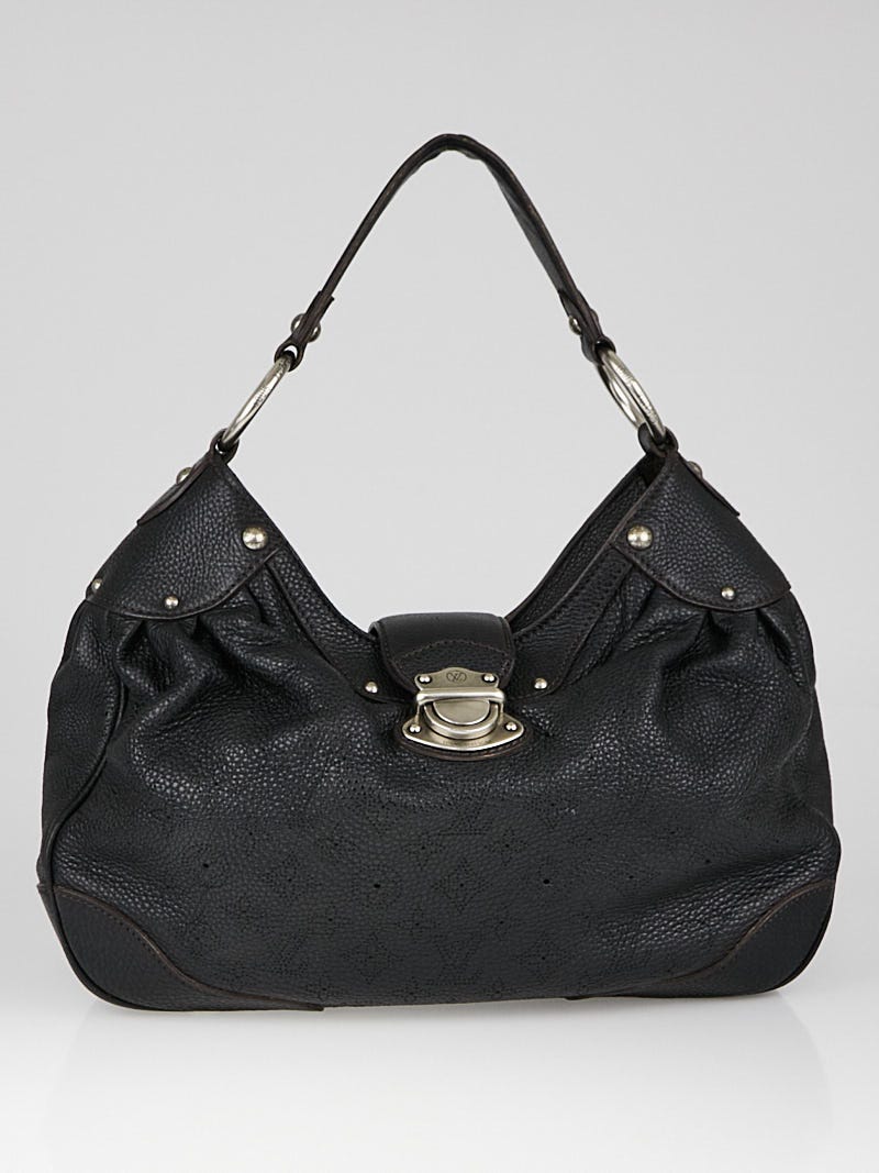 Louis Vuitton Black Mahina Leather Solar PM Large Shoulder Bag