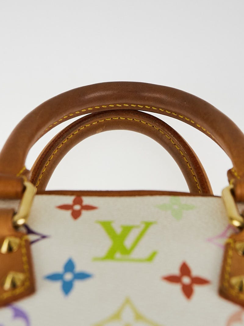 Louis Vuitton White Monogram Multicolore Trouville Bag - Yoogi's Closet