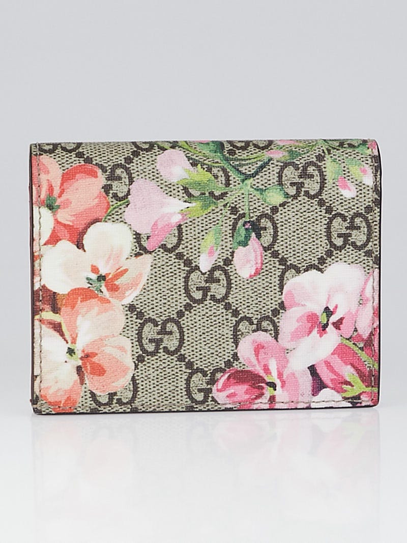 Gucci Beige/Pink GG Coated Canvas Supreme Blooms Pouch - Yoogi's