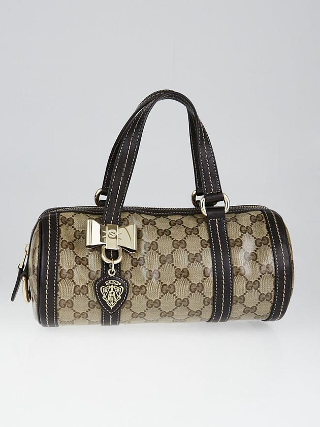 Gucci Beige/Ebony Crystal Duchessa Small Boston Bag