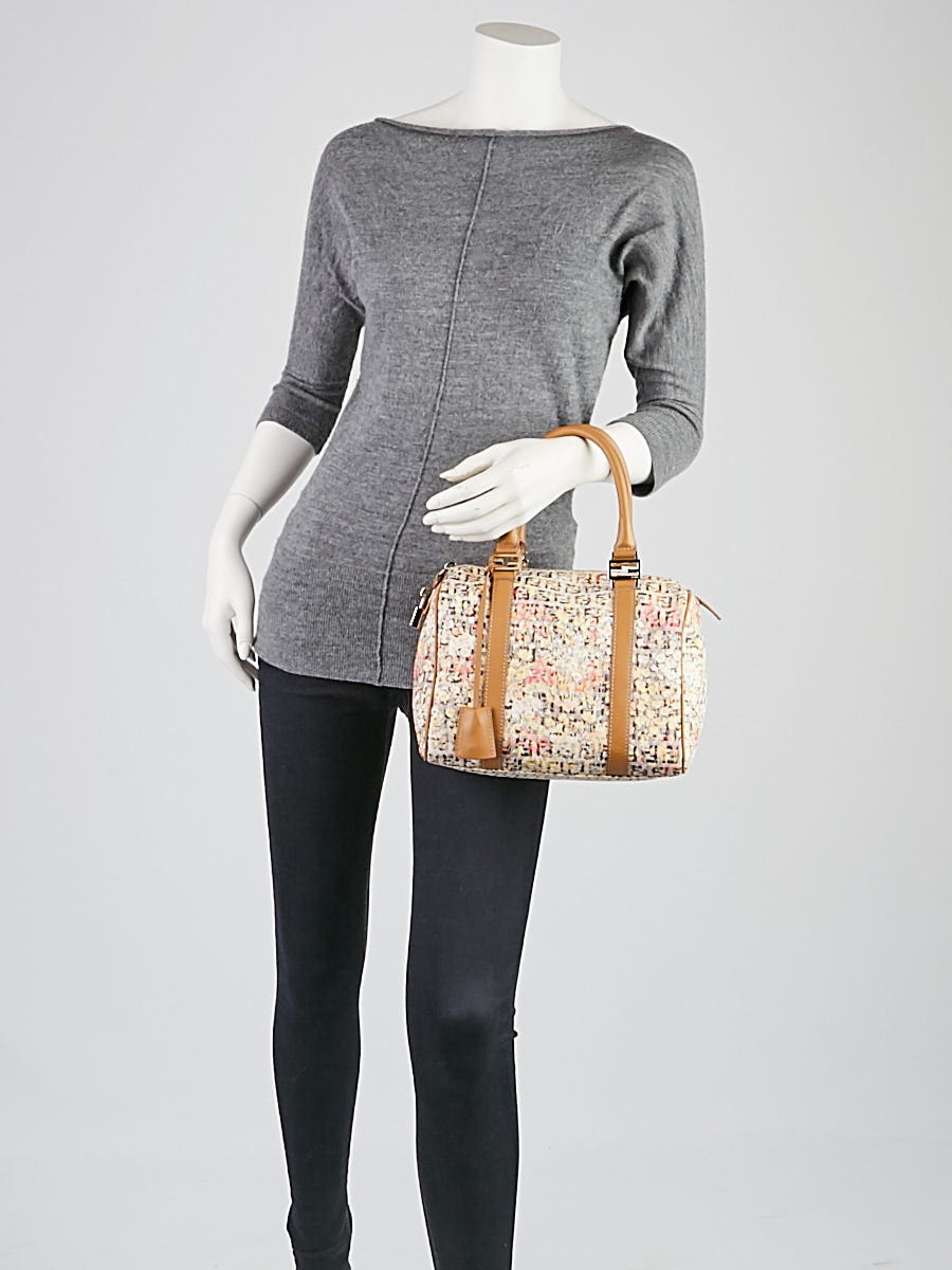 【送料無料ライン/39ショップ】 Fendi Multicolor Boston Bauletto Canvas Forever Zucca Floral Tシャツ(長袖/七分)
