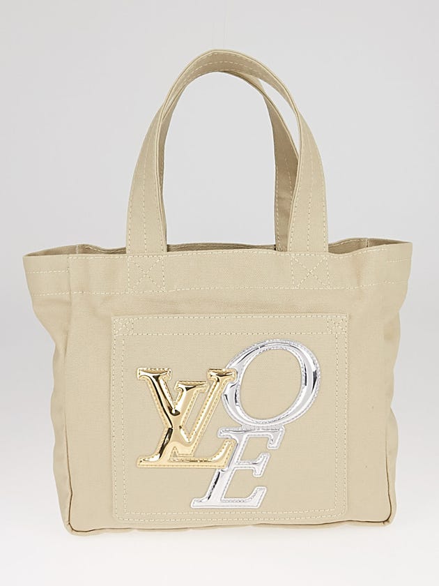 Louis Vuitton Limited Edition Ecru Canvas That's Love 2 Tote PM Bag