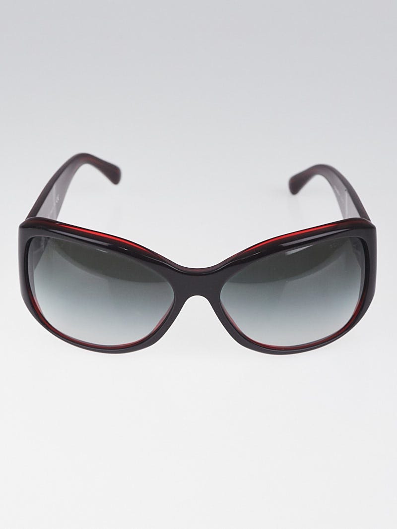 Chanel Red Frame Gradient Tint CC Logo Sunglasses - 5226-H - Yoogi's Closet