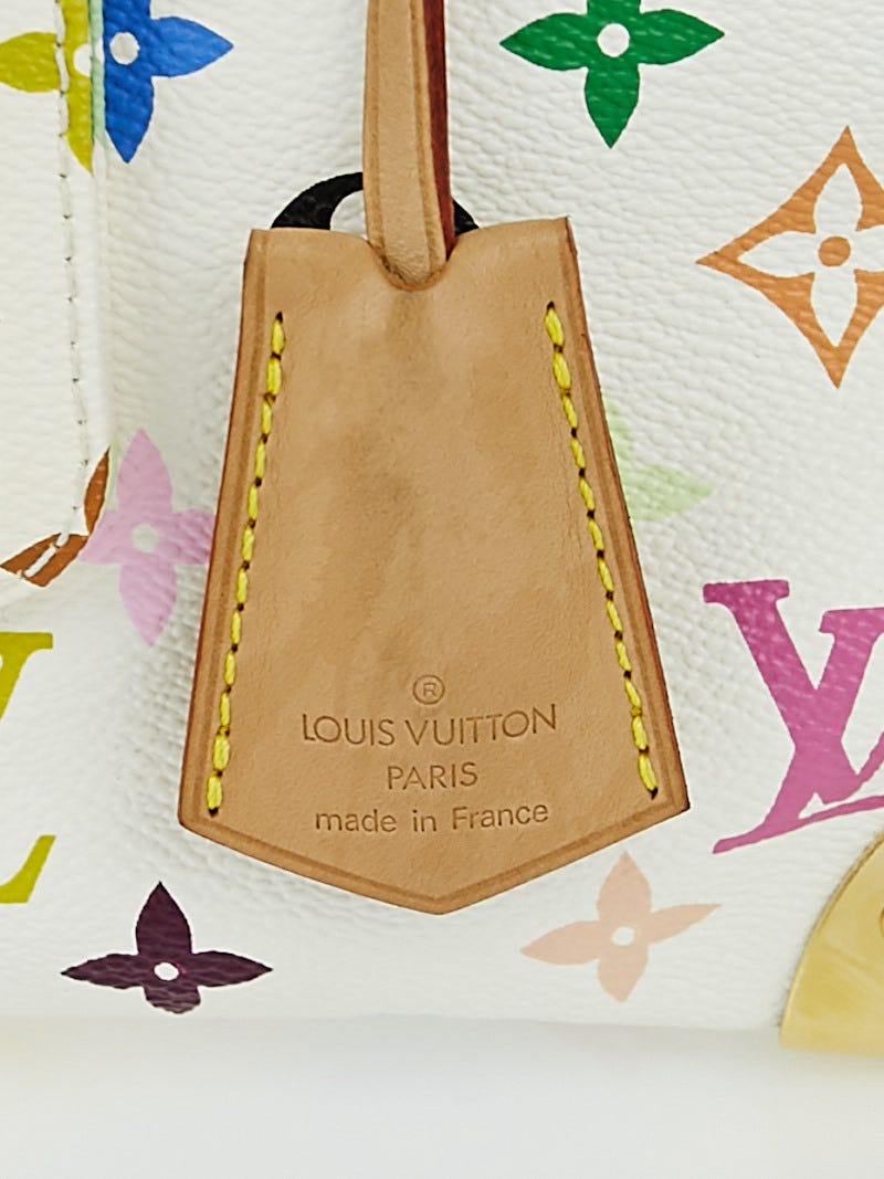 LOUIS VUITTON Monogram Multicolor Cosmetic Pouch White Litchi 1216023