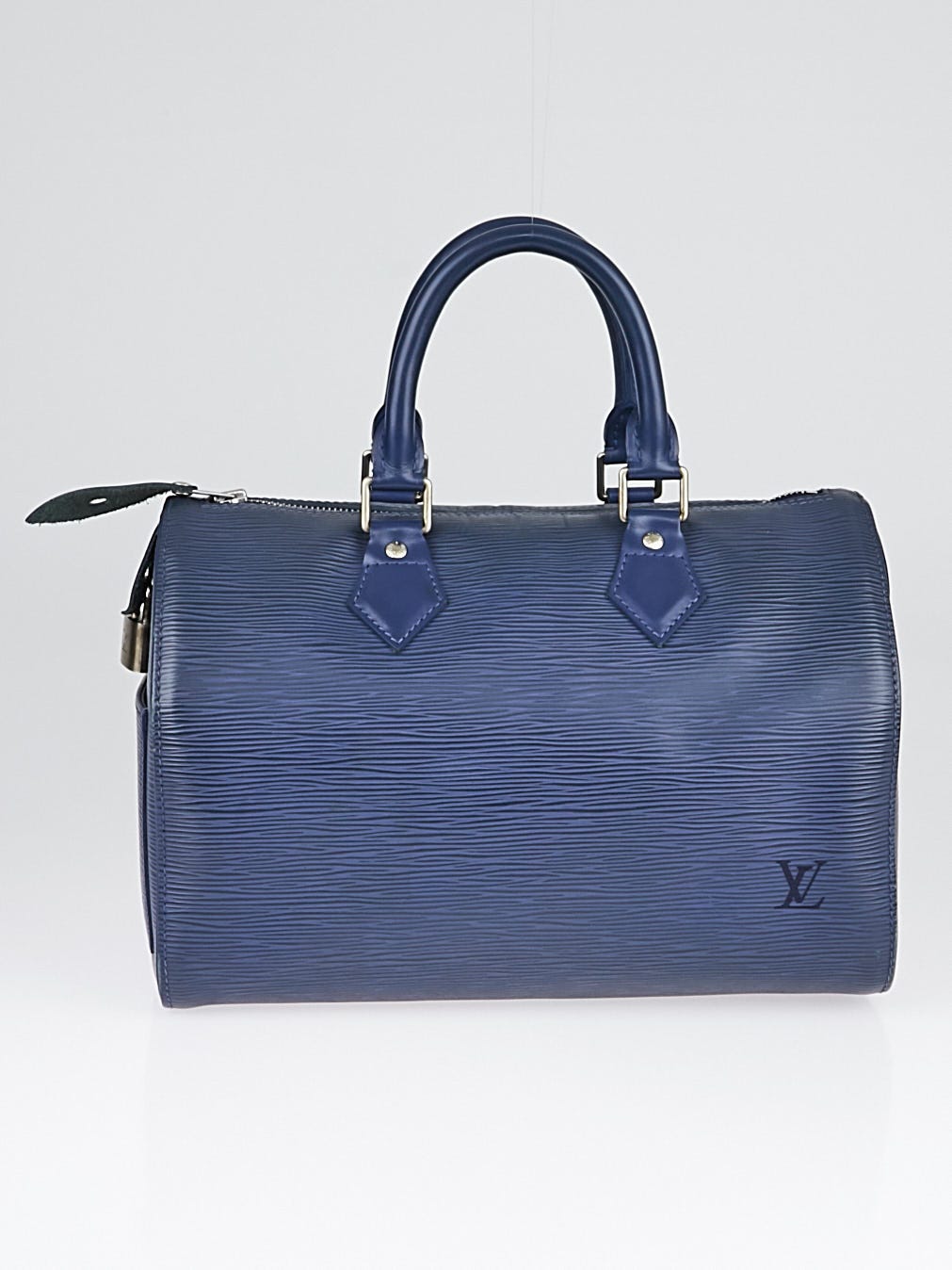Louis Vuitton Speedy Epi 25 Myrtille Blue in Leather with Silver-tone - US