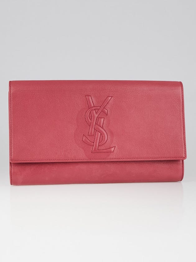 Yves Saint Laurent Pink Leather Belle de Jour Clutch Bag