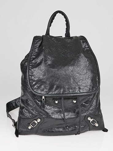 balenciaga classic traveler edge nickel black goat skin leather backpack Backpack/Daypack Gray WS13602 NUIR VINTAGE Featuring a sleek silhouette and crafted with attention to detail Balenciaga Black Lambskin Leather Giant