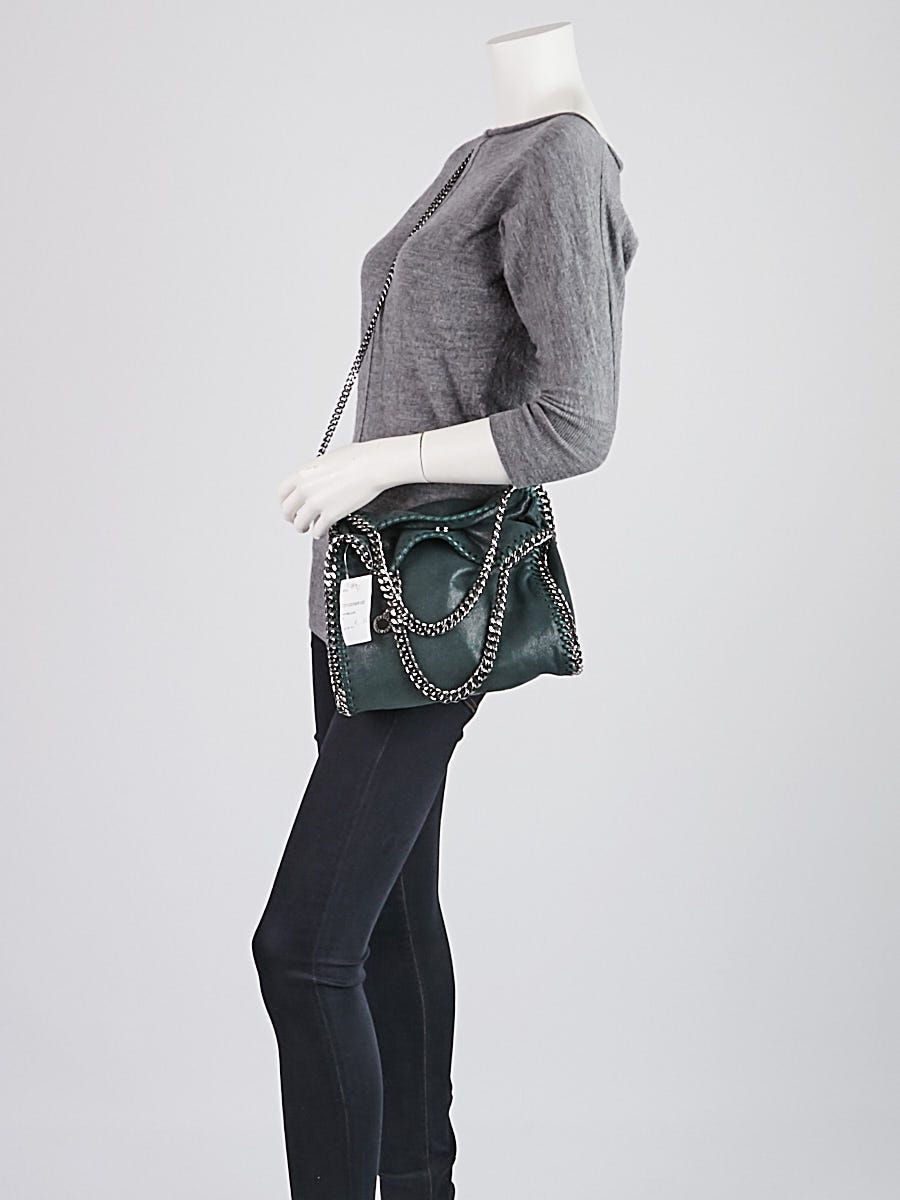 Stella McCartney Dark Green Shaggy Dear Faux-Leather Mini
