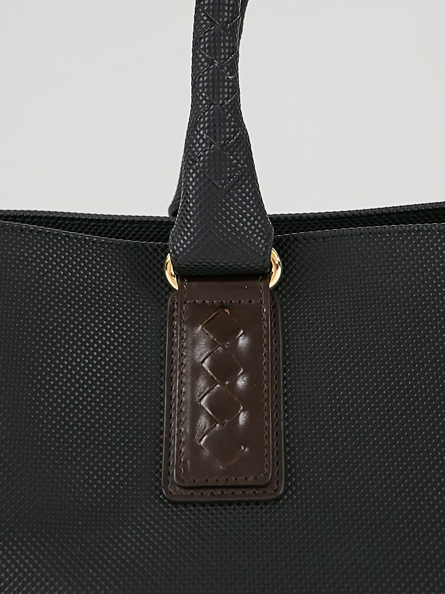Bottega Veneta Black PVC Marco Polo Shopper Tote Bag | Yoogi's Closet