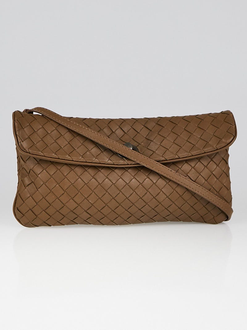 Bottega Veneta Intrecciato Woven Nappa Leather Flap Shoulder Bag