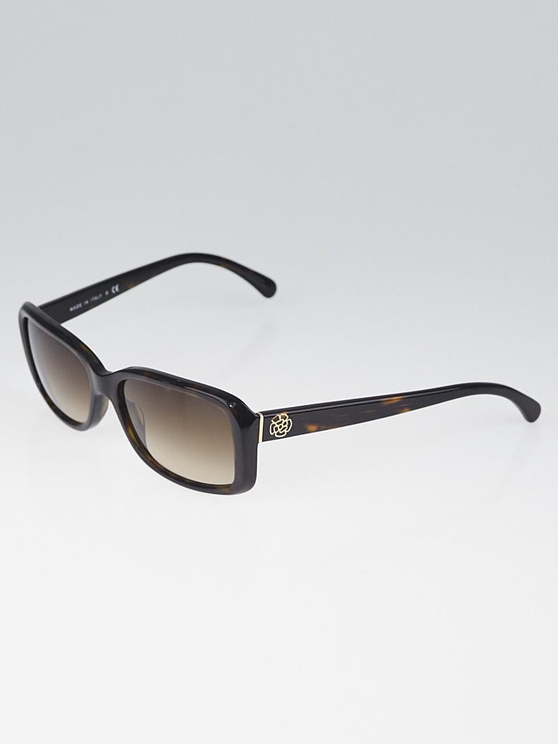 Chanel Tortoise Shell Frame Mini Camellia Sunglasses-5247
