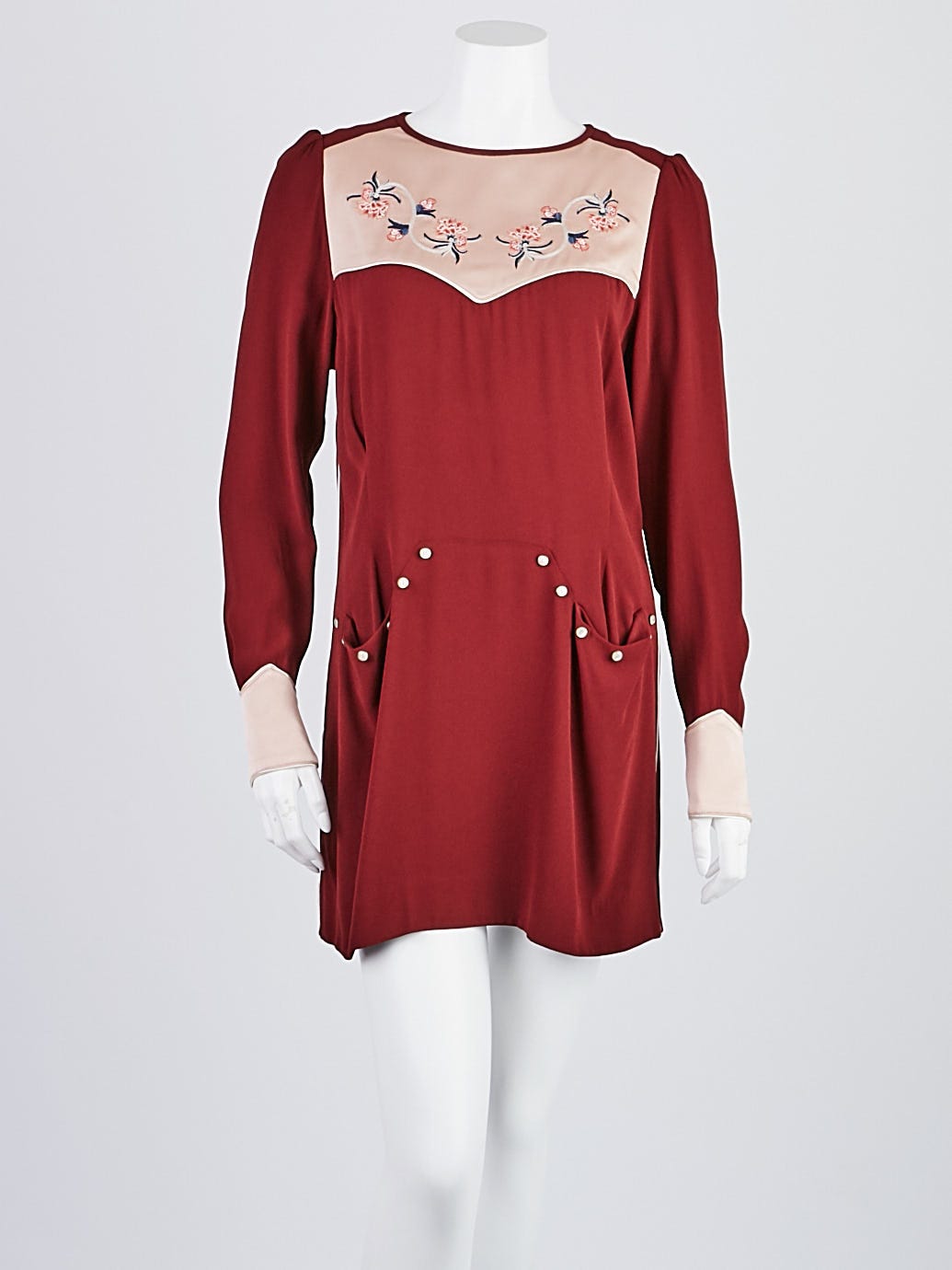 isabel marant embroidered dress Isabel Marant Embroidered dress with bangs Pink - Women main image 0