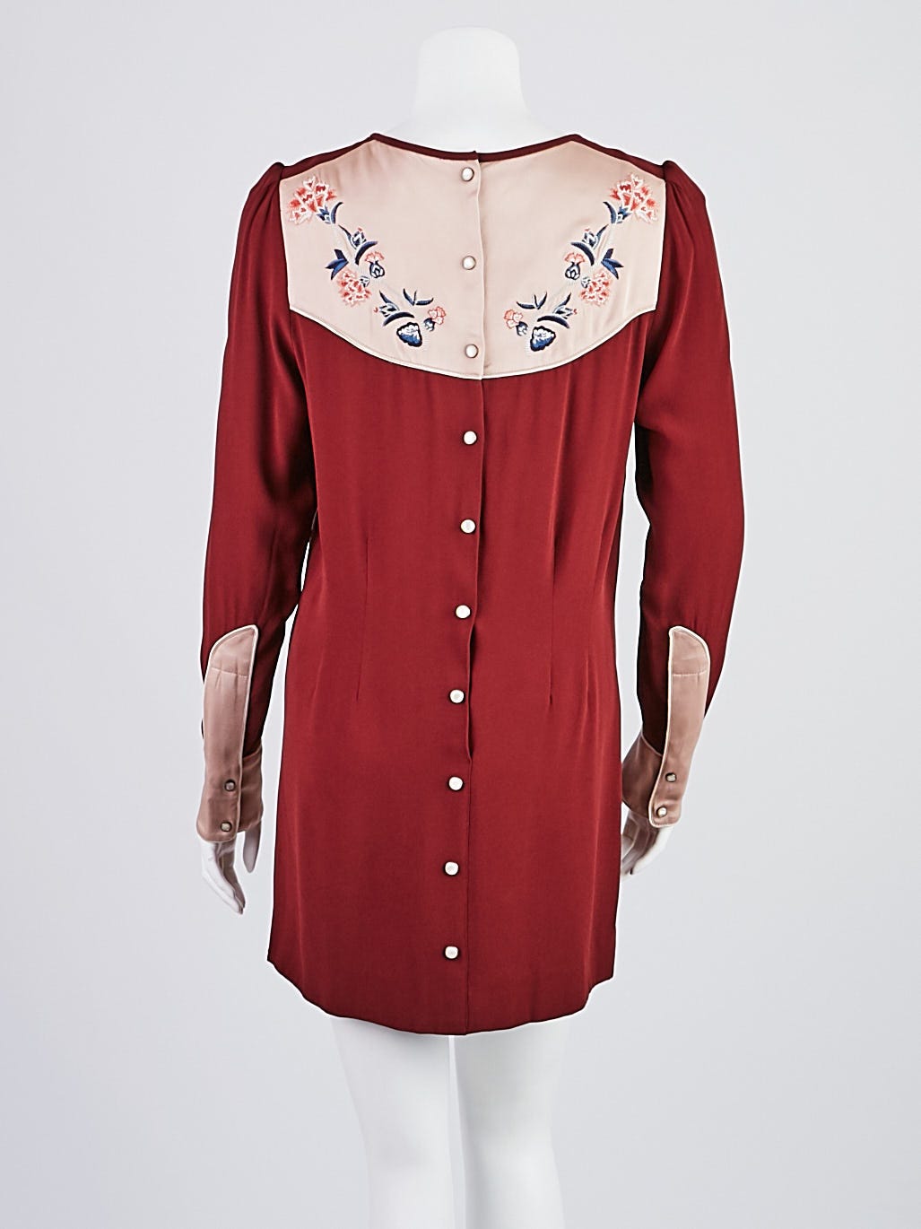 Isabel Marant Red Viscose Blend Embroidered Dress Size 8/40