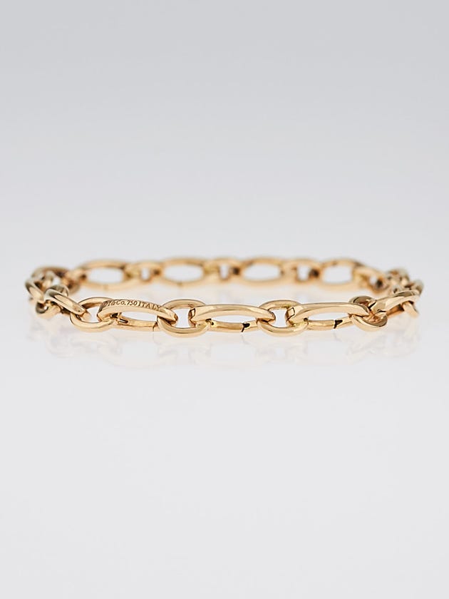 Tiffany & Co. 18k Rose Gold Oval Clasping Link Bracelet