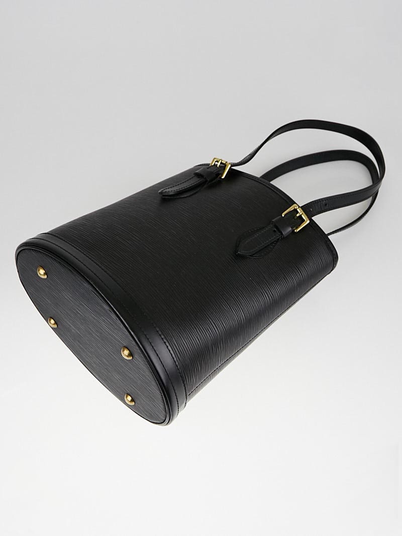 Rare Discontinued Authentic LOUIS VUITTON Black Epi Leather Bucket Bag