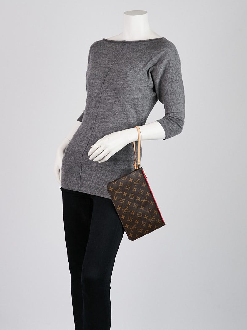 Louis Vuitton Damier Canvas Neverfull Pochette Zippered Clutch Bag -  Yoogi's Closet