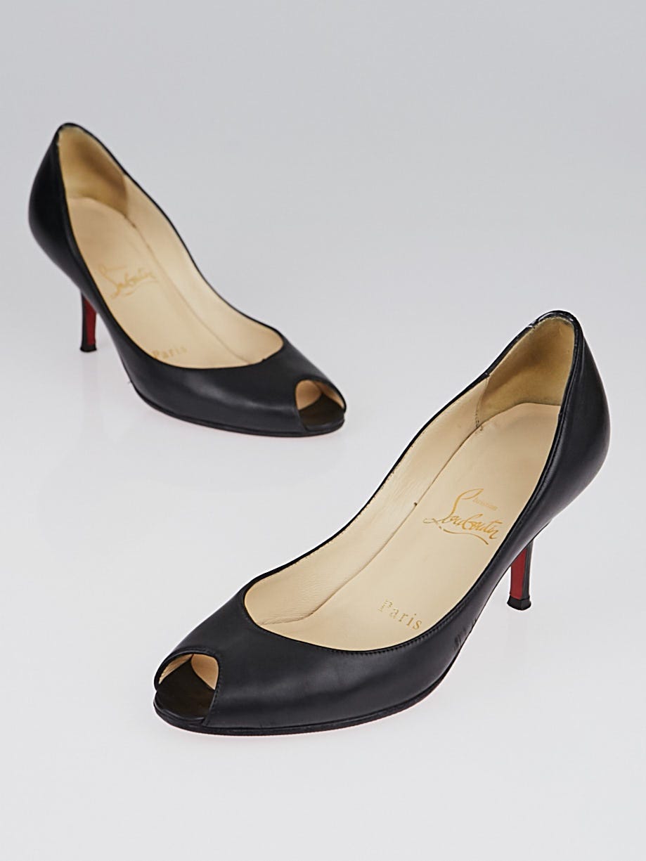 Christian Louboutin Black Materna Peep Toe Pumps