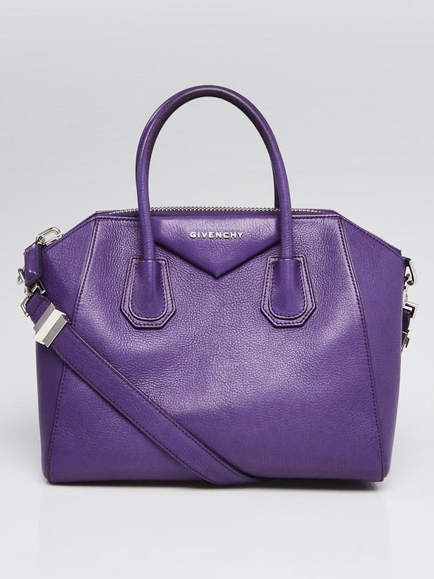 Givenchy Purple Sugar Goatskin Leather Small Antigona Bag