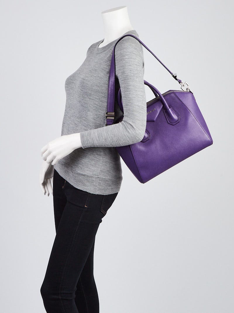 Givenchy Purple Sugar Goatskin Leather Small Antigona Bag Yoogi s Closet