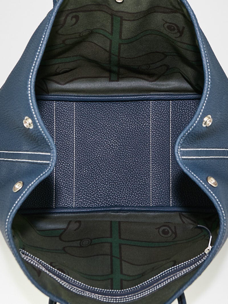 Hermes Bleu de Prusse Negonda Leather Garden Party 36 Tote Bag - Yoogi's  Closet