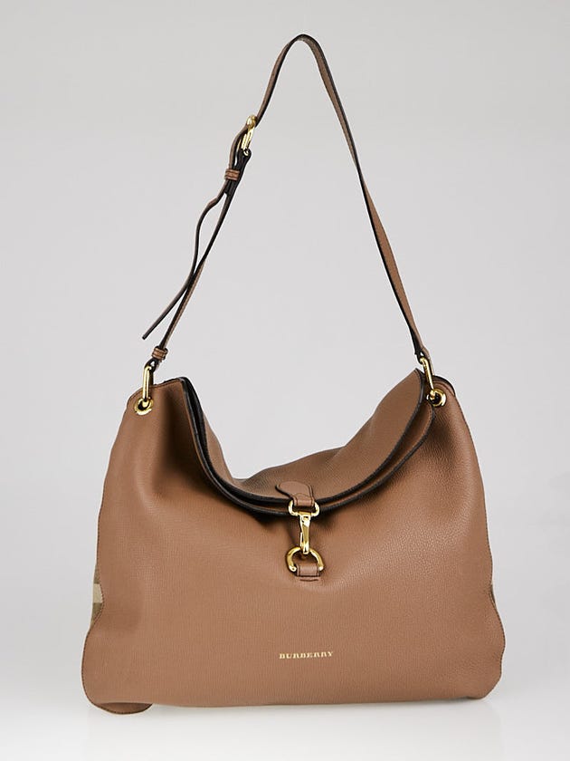 Burberry Brown Leather Medium Cornwall Shoulder Bag