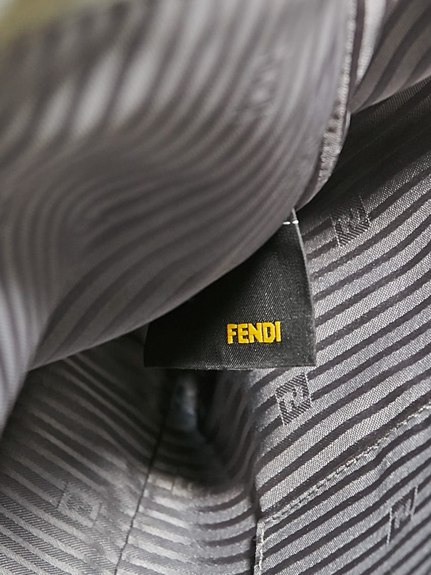 Fendi Grey Saffiano Leather Medium Sac 2jours Elite Tote Bag