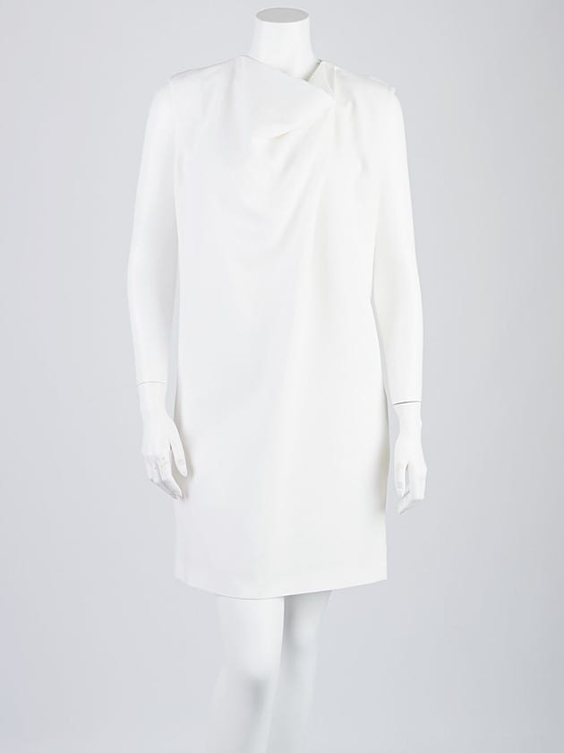 Celine White Viscose Blend Dress Size 4/36