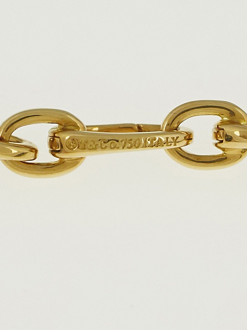 Tiffany & Co. 18k Yellow Gold Oval Clasping Link Bracelet