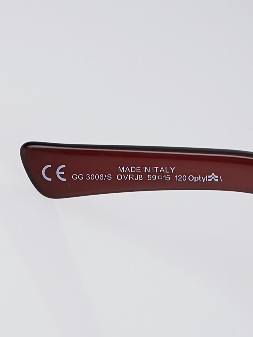 Gucci Red Frame Gradient Tint Queen Bow Sunglasses - 3006/S 