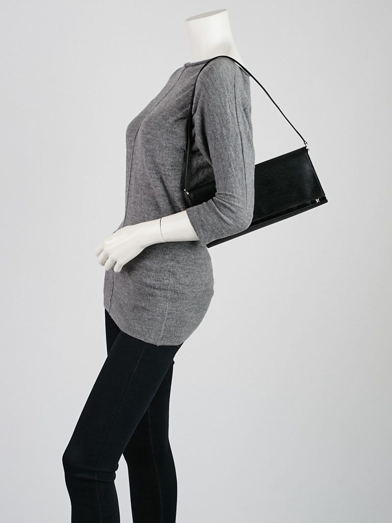 Authentic Louis Vuitton Black Electric EPI Leather Sevigne PM Bag