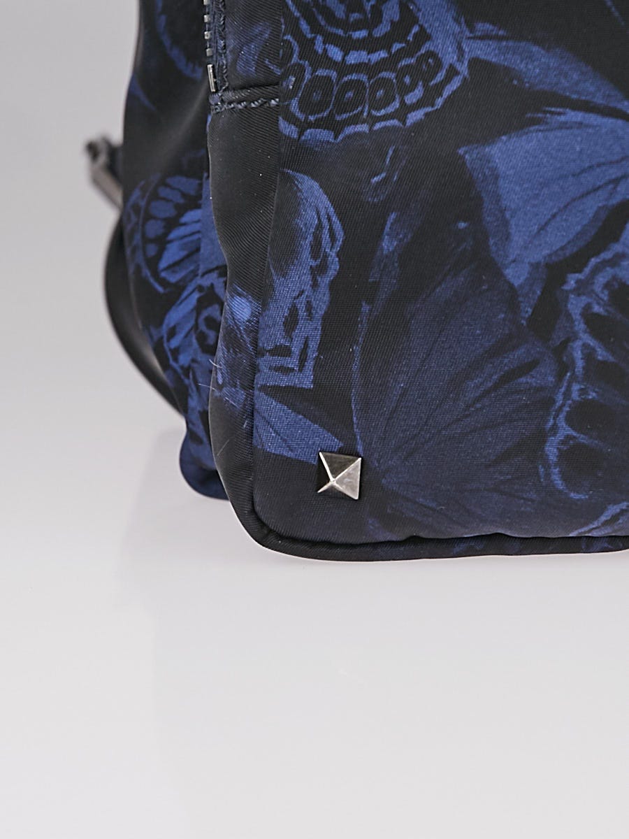 Valentino Light Blue Denim Rockstud Butterfly Backpack Bag - Yoogi's Closet