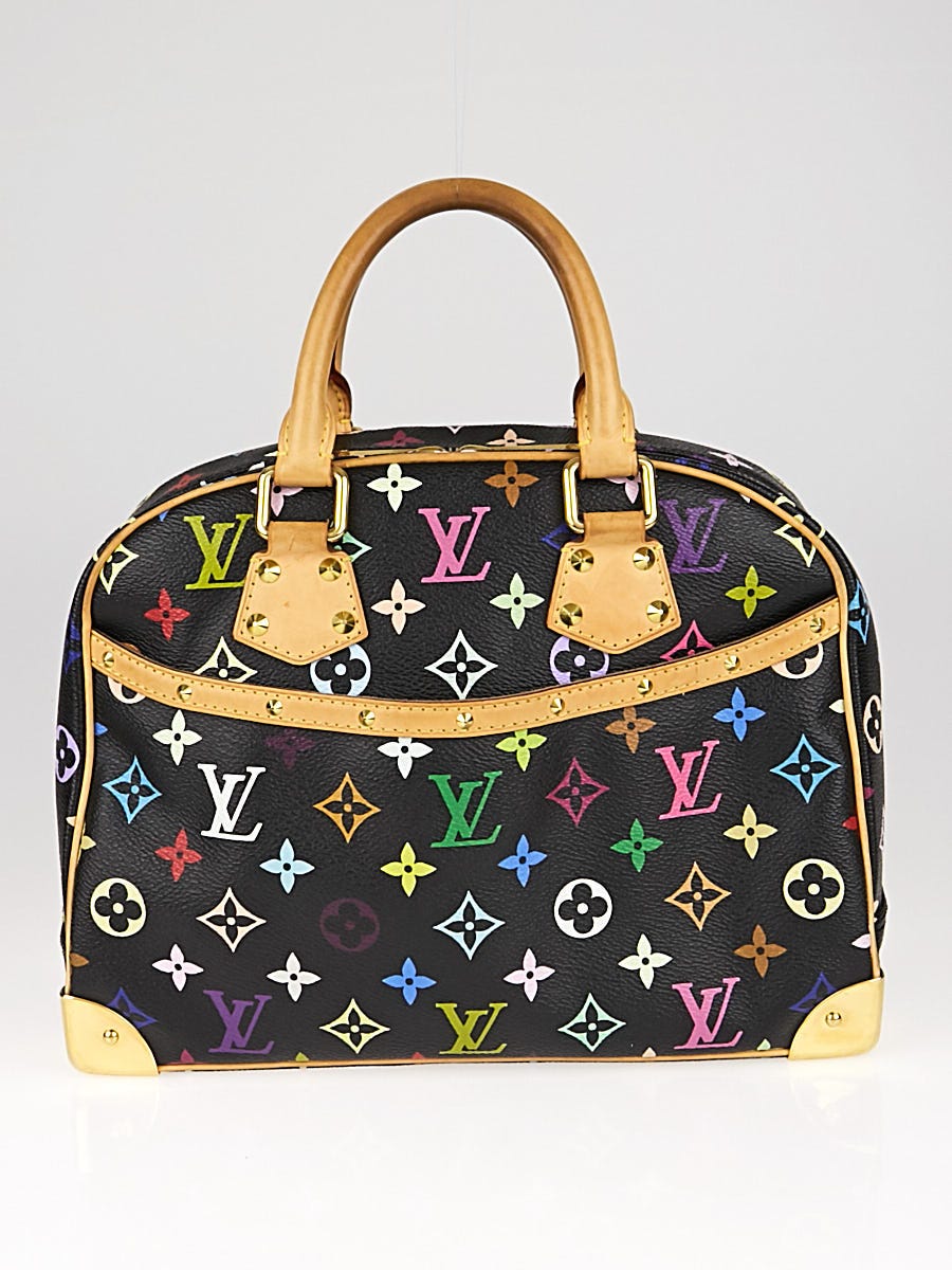 Louis Vuitton Black Monogram Multicolor Trouville Bag - Yoogi's Closet