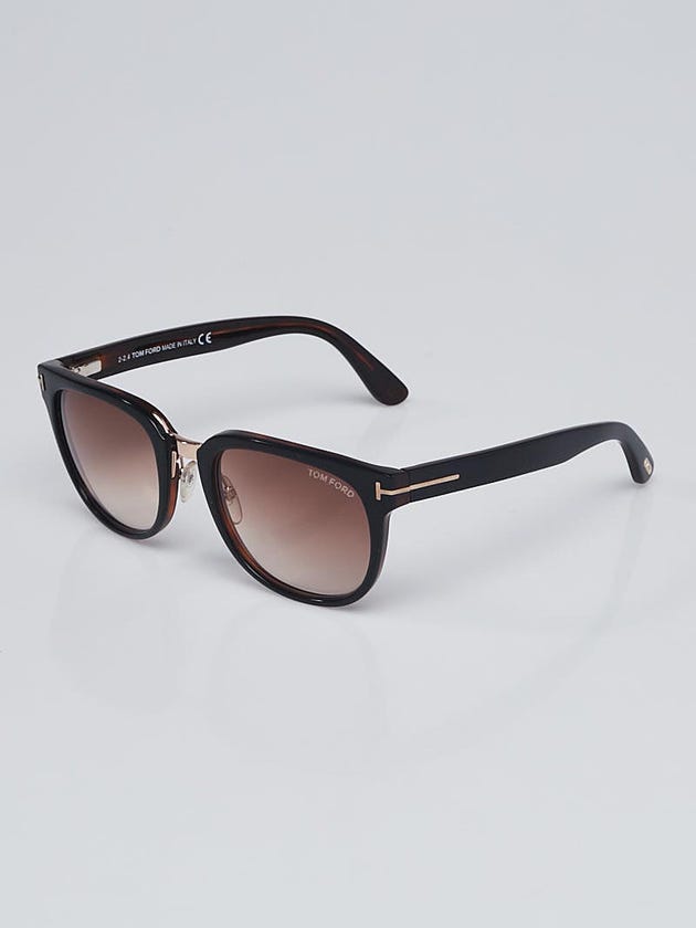 Tom Ford Brown Havana Acetate Frame Rock Vintage Wayfarer Sunglasses-TF290