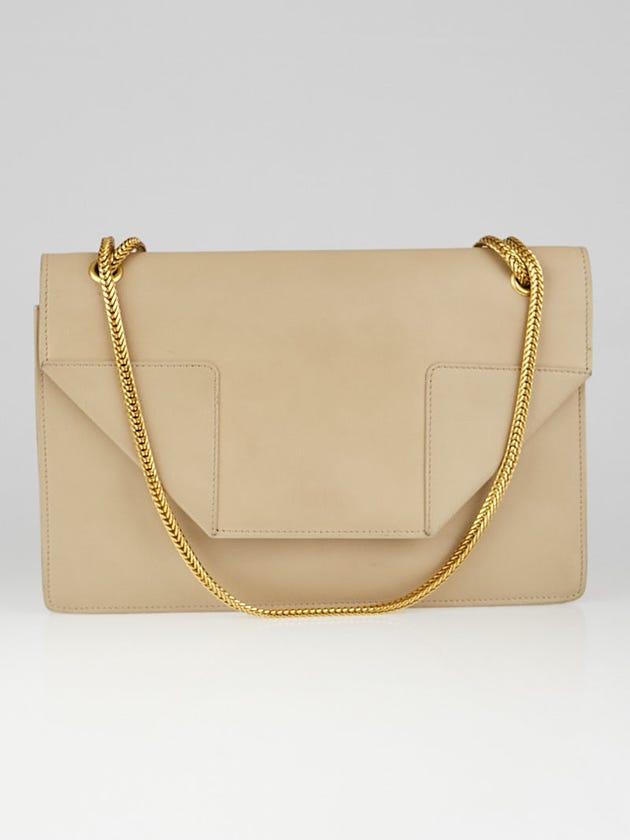 Yves Saint Laurent Beige Leather Medium Betty Flap Bag