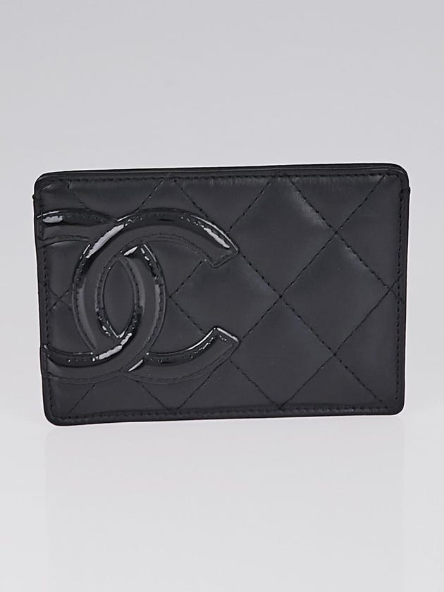Chanel Black Quilted Cambon Ligne Card Holder