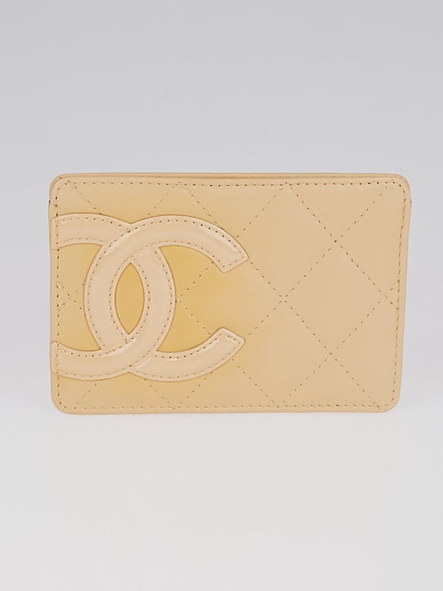 Chanel Beige Quilted Cambon Ligne Card Holder
