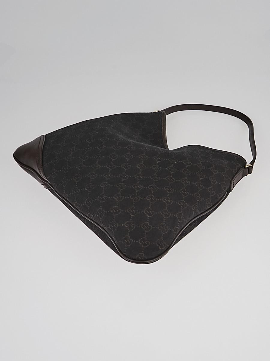 Gucci Black./Brown GG Canvas New Britt Hobo Bag | Yoogi's Closet