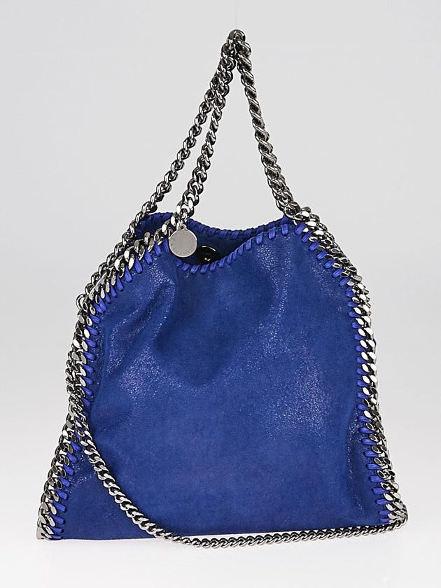 Stella McCartney Blue Shaggy Dear Faux-Leather Mini Falabella Bag