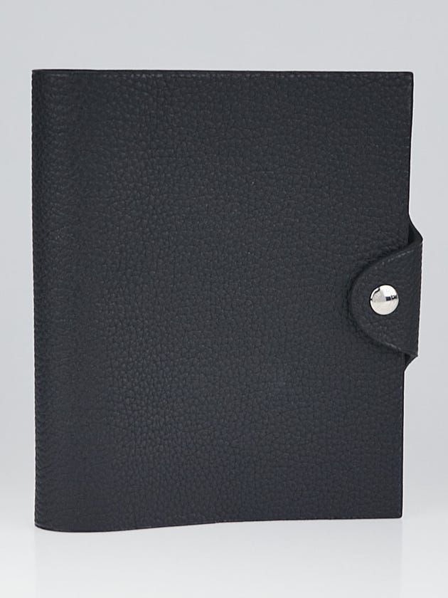 Hermes Black Togo Leather Ulysses PM Agenda/Notebook