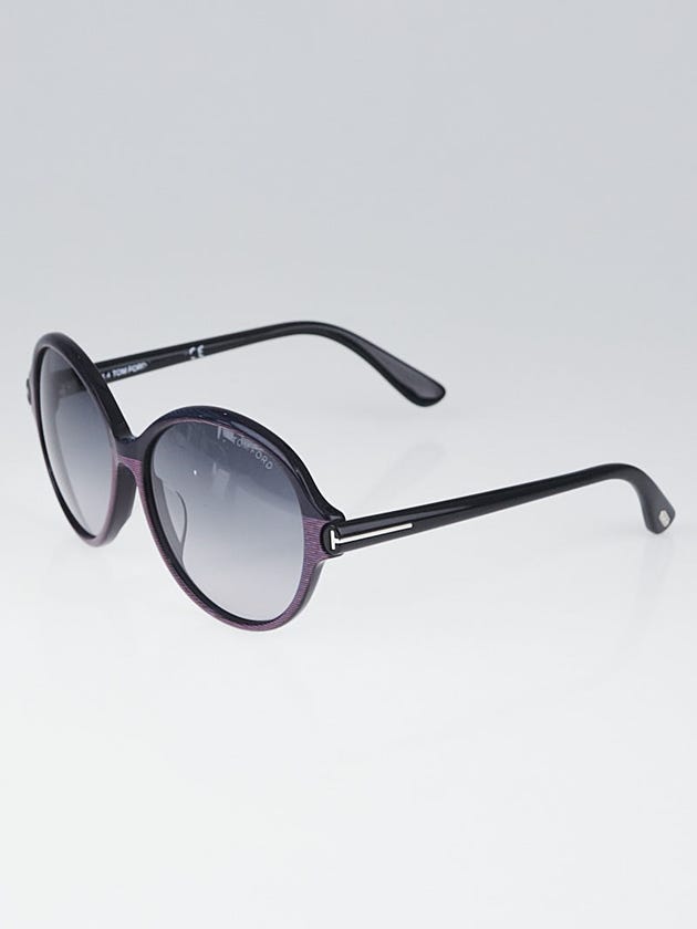 Tom Ford Purple and Black Frame Round Milena Sunglasses - TF9343