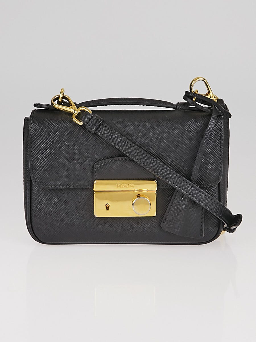 Prada Saffiano Lux Mini Camera Bag - Yellow Crossbody Bags