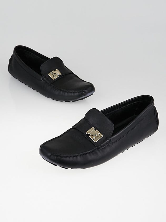Louis Vuitton Black Leather Driving Loafers Size10/40.5