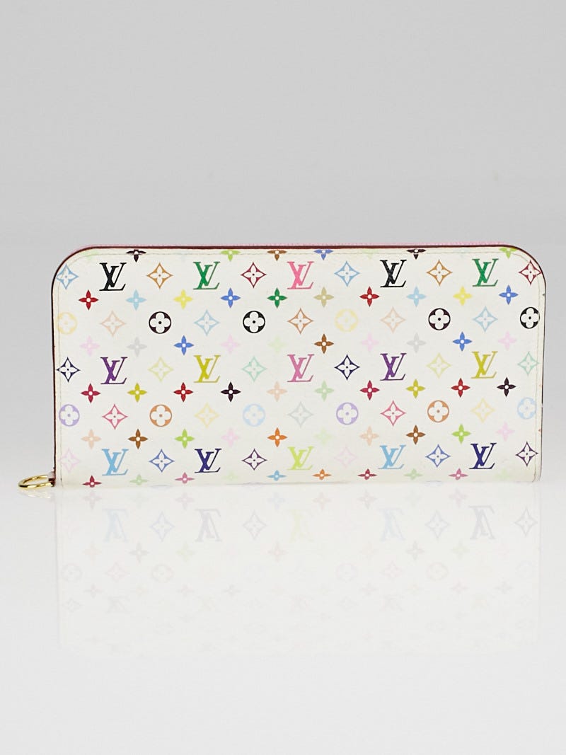 Louis Vuitton White Monogram Multicolor Litchi Insolite Wallet - Yoogi's  Closet