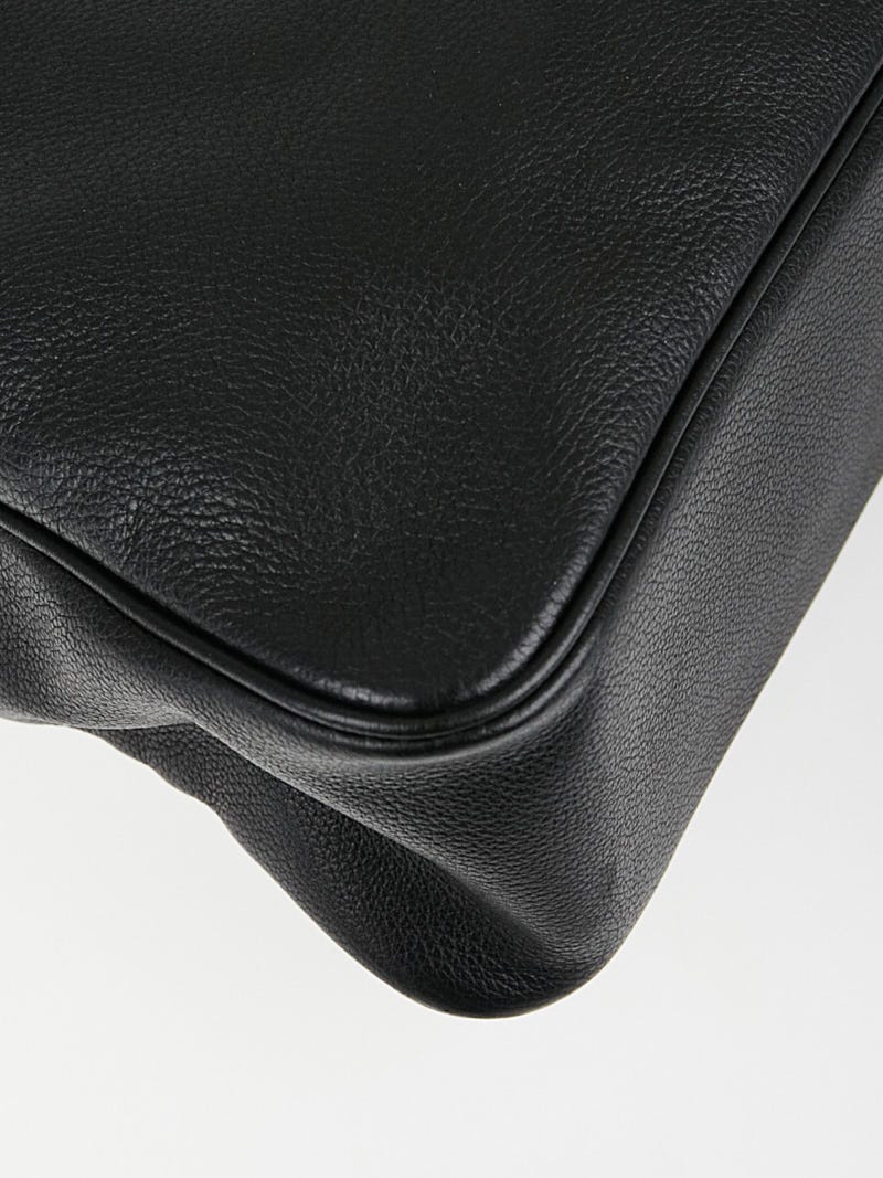 Hermes Black Evergrain Leather Massai GM Bag - Yoogi's Closet