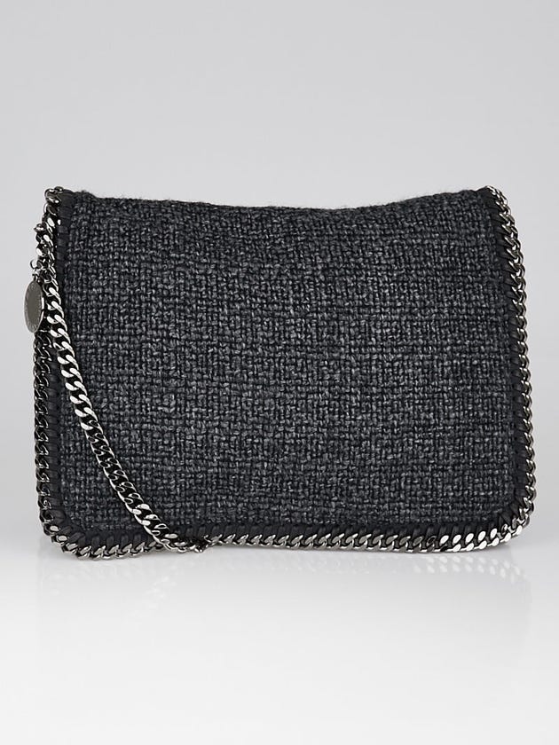 Stella McCartney Grey Tweed Fabric Flap Bag
