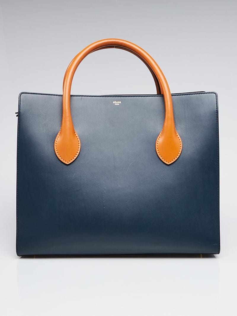 Navy and tan on sale bag