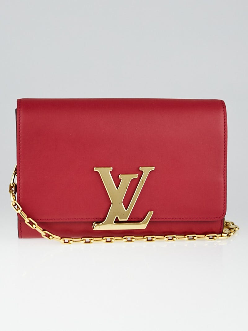 Louis Vuitton Louise Chain Clutch MM - Red Shoulder Bags, Handbags